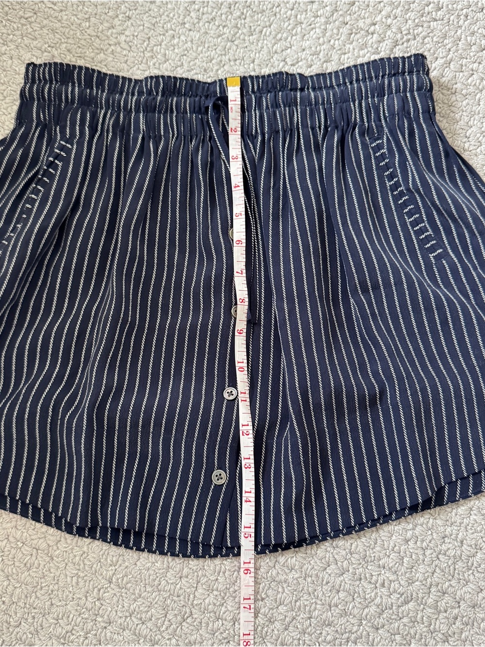 Joie Navy & White 100% Silk Striped Tank & Skirt Set – Top XS / Skirt S - Picture 5 of 11